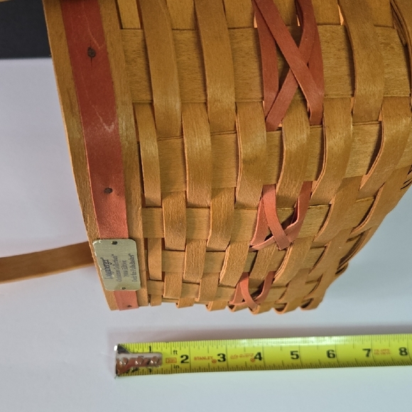 Longaberger 2000 Christmas Collection Handwoven Handled Basket - Picture 11 of 14